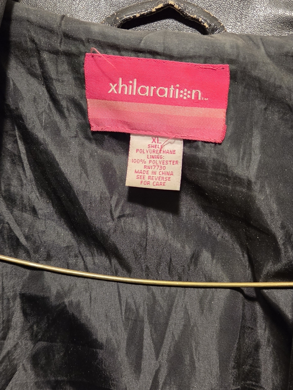 Xhilaration Black Faux Leather Belted Jacket SzXL - Picture 4 of 9